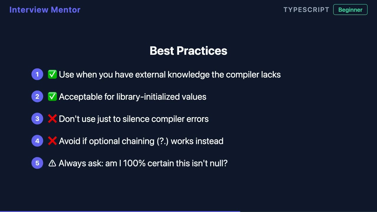TypeScript Non-Null Assertion Operator (!) Explained