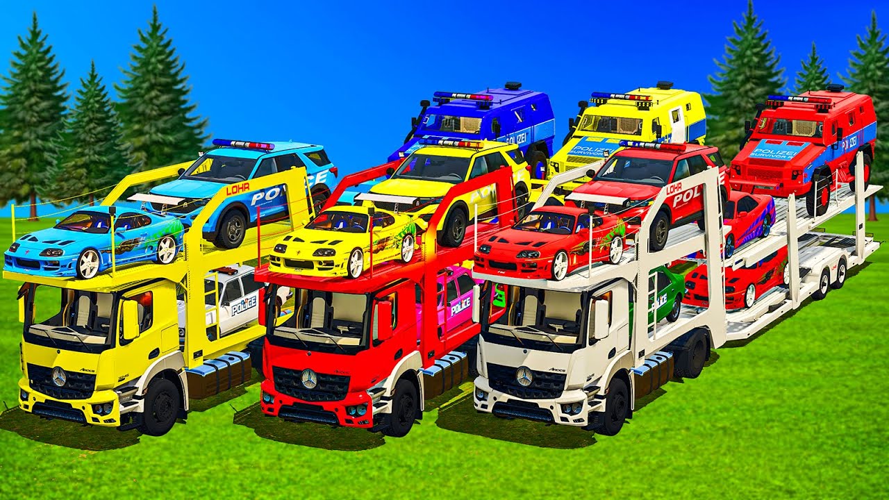 OVERSIZED HAULER FS 25 TRANSPORT EMERGENCY VEHICLES & BATTLE! Farming Simulator 25