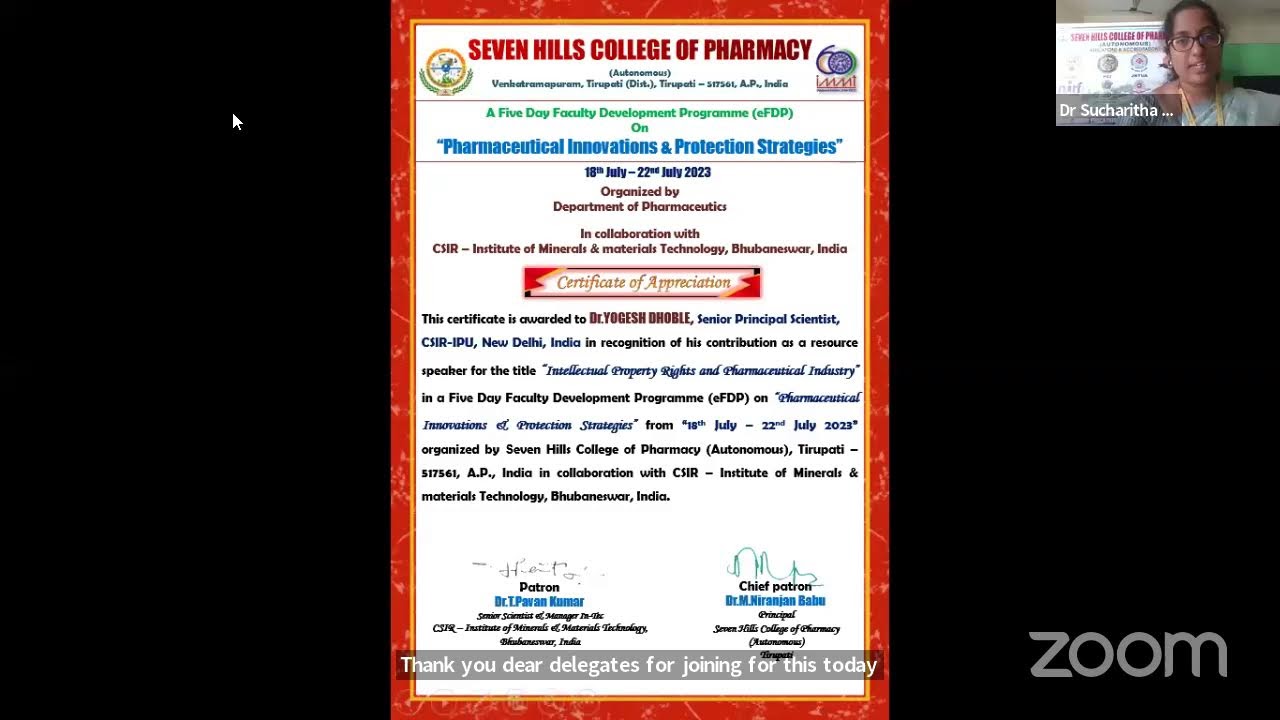 SHCP-eFDP-Pharmaceutical innovations & Protection Strategies-Session 9