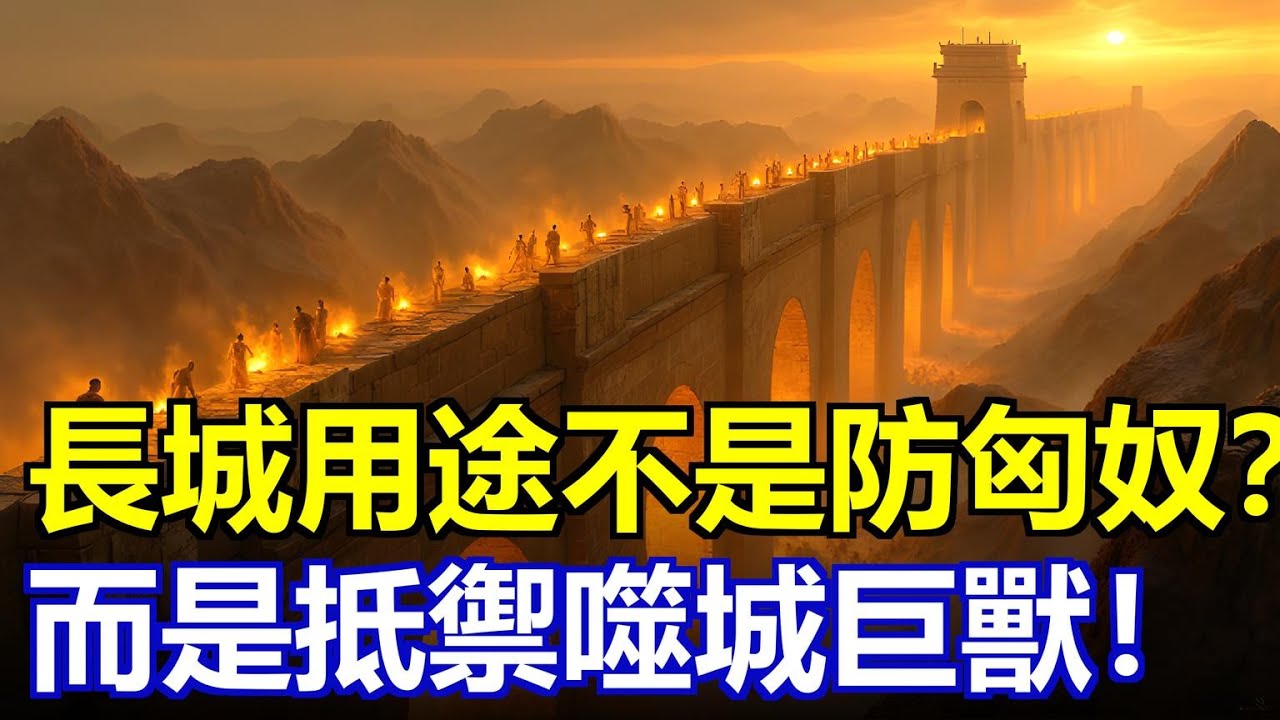 長城竟是为了鎮壓沉睡千年的“噬城巨獸”！地下1200米驚現“噬城巨獸”心跳，秦始皇用百萬勞工封印它？！NASA衛星拍到詭異信號，真相被掩蓋2000年！#長城之謎 #上古巨獸 #未解之謎 #封印文明