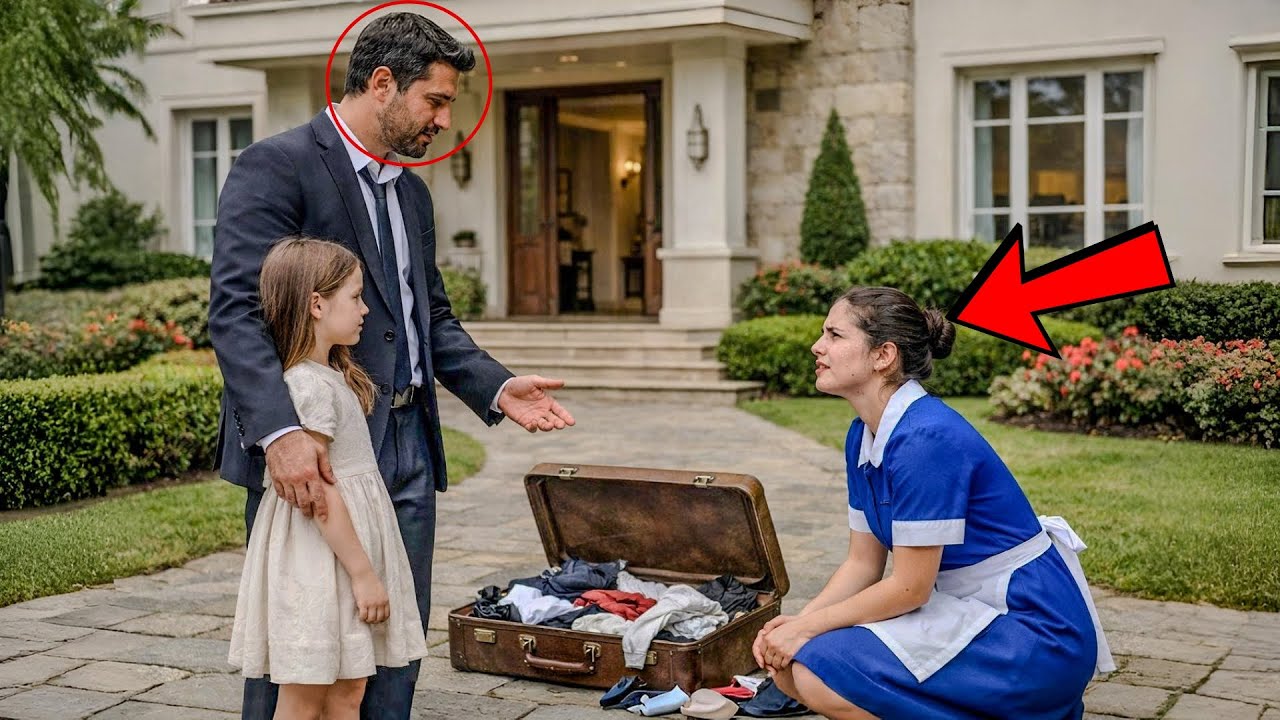 EMPRESÁRIO VOLTOU PARA CASA COM A FILHA… E ENCONTROU A FAXINEIRA DO LADO DE FORA COM TUDO NO CHÃO