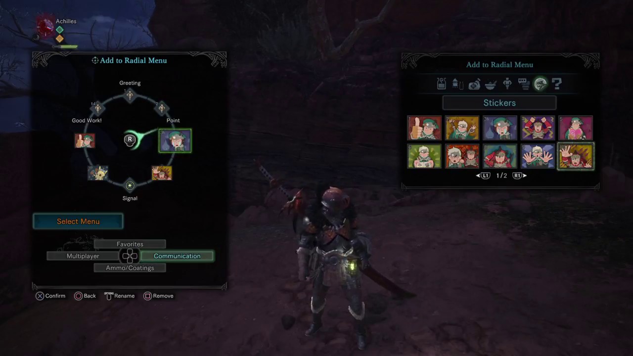 Monster Hunter World Gameplay - Radial Menu Overview