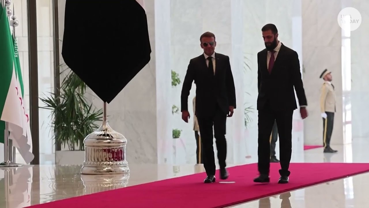 Bombs explode near French President Macron's hotel in Damascus during visit