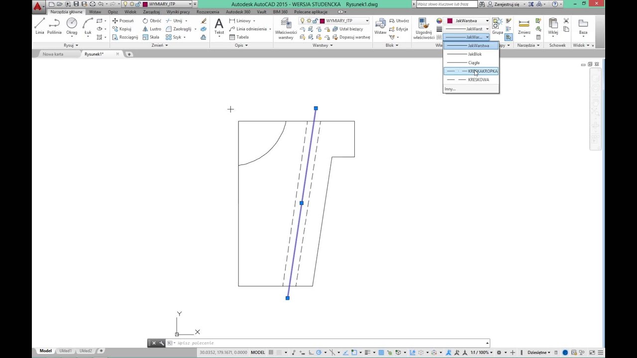 Kolokwium AutoCAD