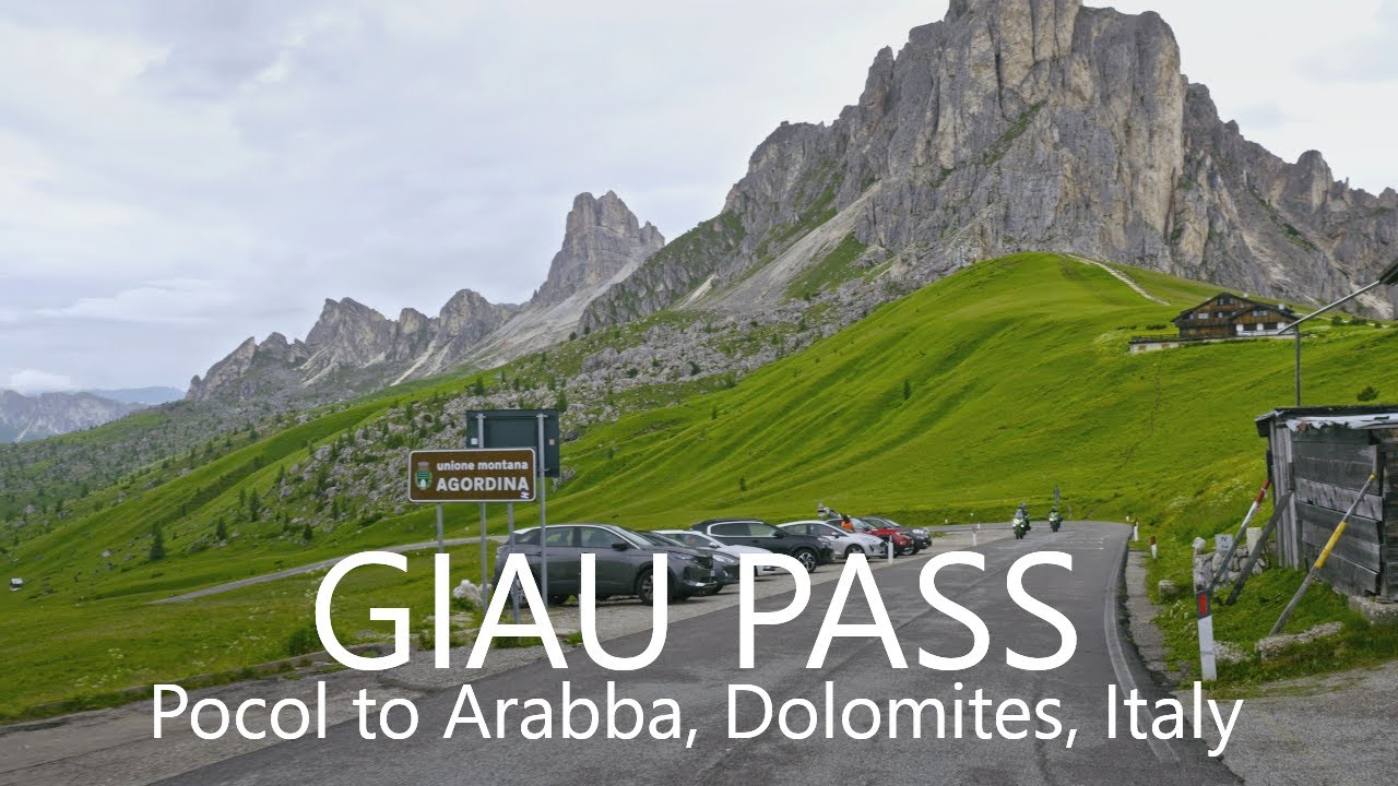 Giau Pass Scenic Drive 4K | Pocol to Arabba, Italy
