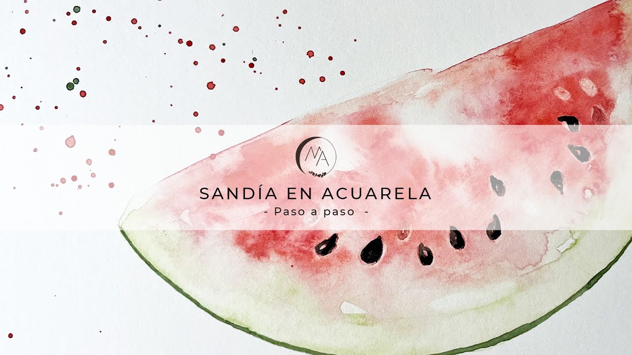 Sandía en acuarela
