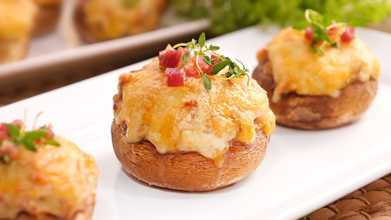 Champi&ntilde;ones Rellenos s&uacute;per Deliciosos y muy F&aacute;ciles
