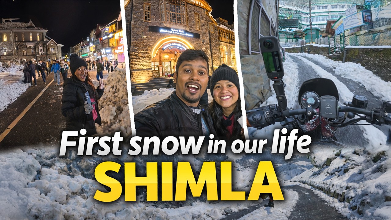 First Time Seeing Snow 😍 | Shimla Snowfall Experience | Travel Vlog | Daily Vlog | #day15