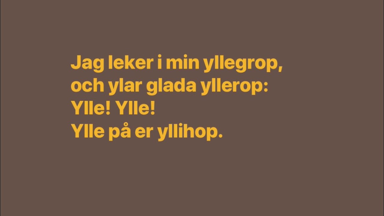Yllevisan (med text) | Jag &auml;r ett litet ylle boom chi-ka boom boom boom