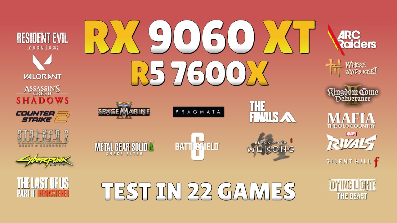 RX 9060 XT + Ryzen 5 7600x: Best Budget Gaming Build?🤔| 22 Games Tested
