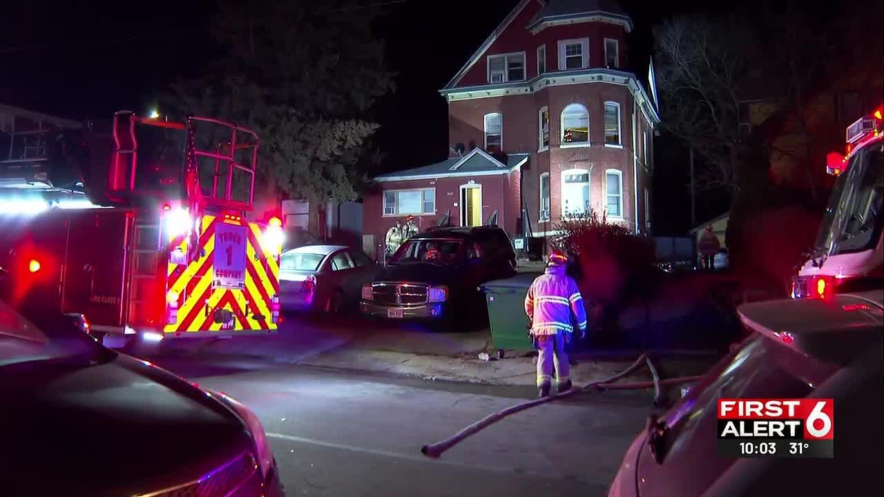 Crews battle house fire in Omaha