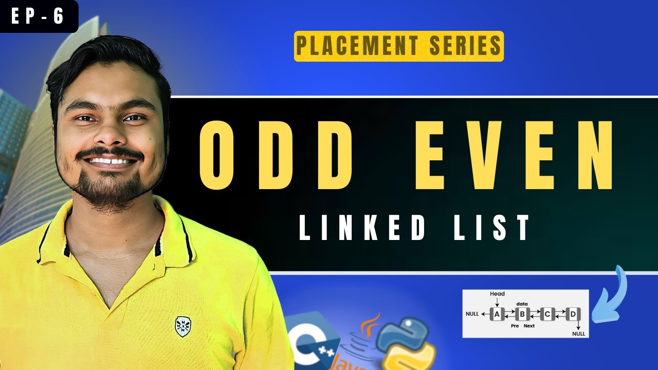Odd Even Linked List | LeetCode 328 Explained | DSA