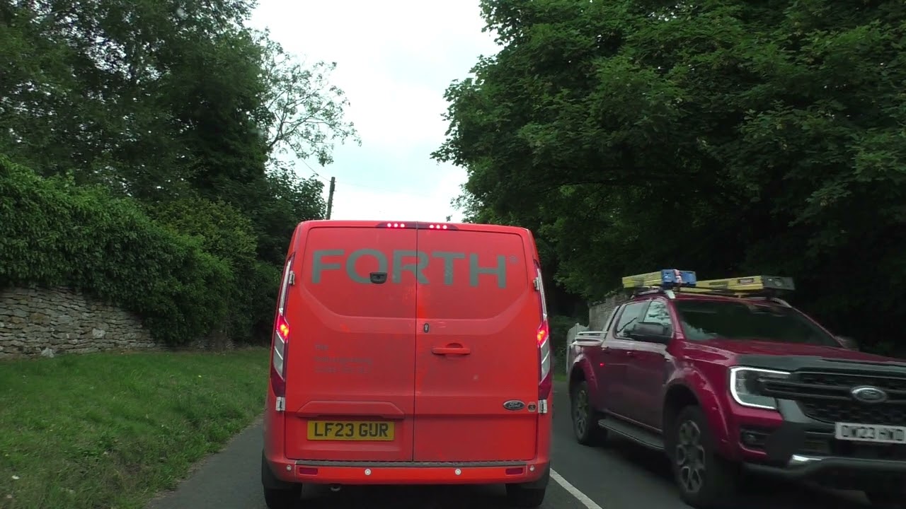 Driving On The B4068 From Lower Swell To Stow-on-the-Wold, Cotswold District, Gloucestershire, UK