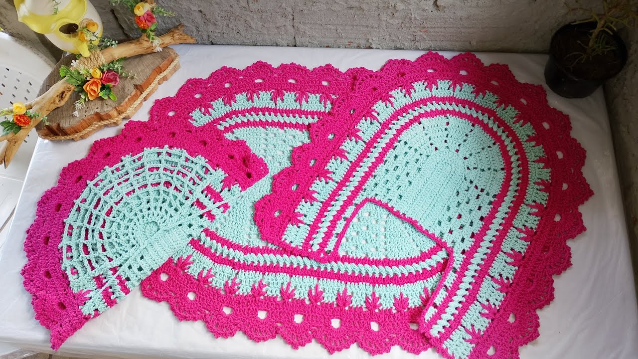 Mais uma produção de milhões, jogo de banheiro modelo folha 🌿 🍁 #vlog #crochet #croche #videoviral 