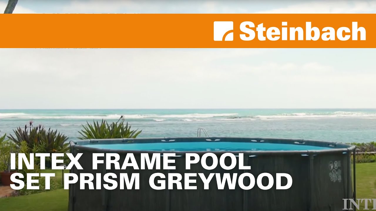 INTEX Premium Frame Pool Set Prism Greywood
