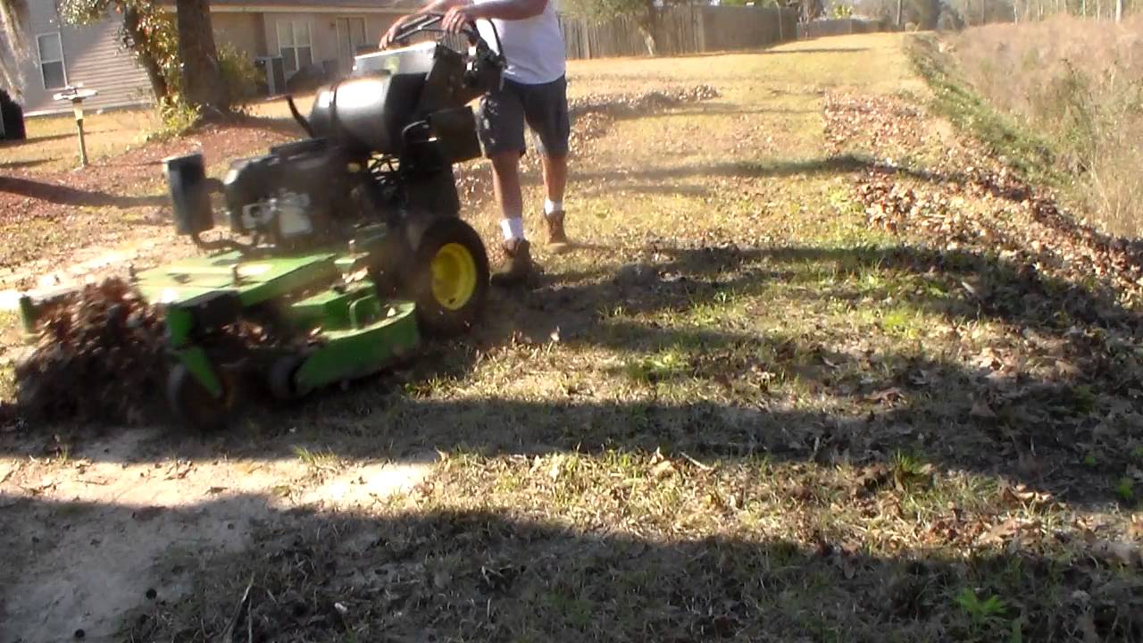 Mulching Leaves with my John Deere Hydro 52 Inch Walk Behind