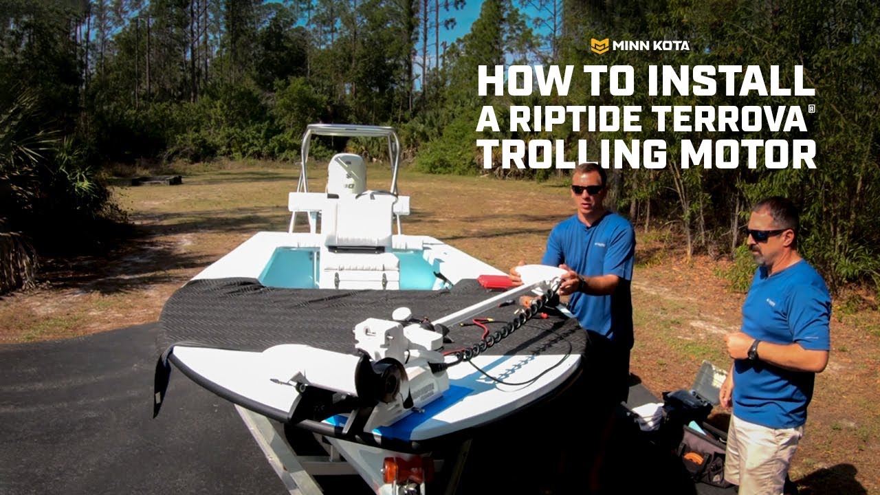 How to Install a Minn Kota Riptide Terrova Trolling Motor | Saltwater Boats