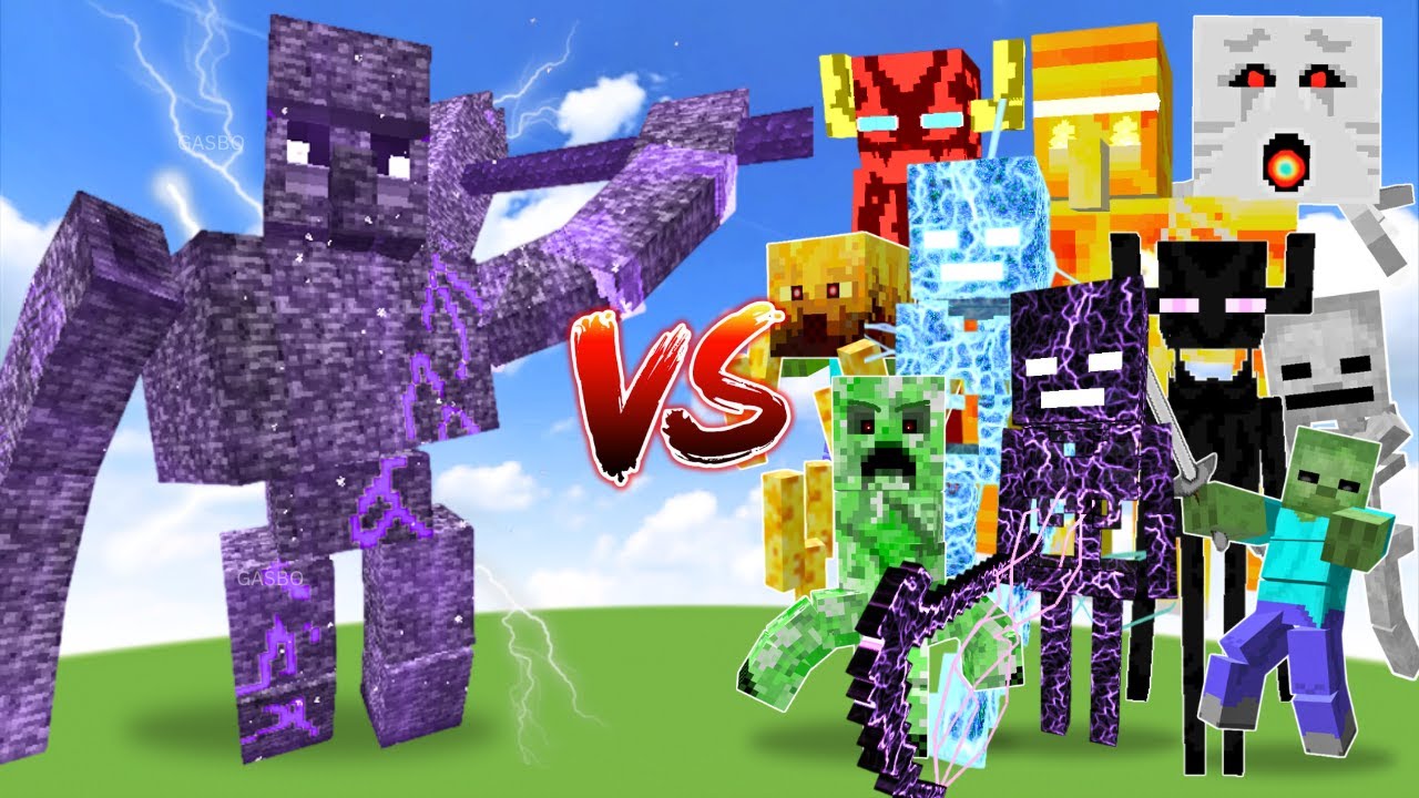 TITAN BEDROCK GOLEM vs ALL TITAN BOSSES | Minecraft Mob Battle