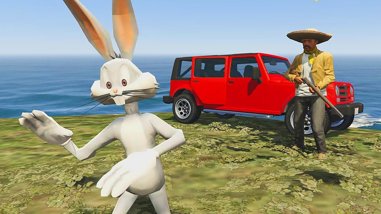 Tavşan Bugs Bunny ve Avcı Hikayesi (GTA 5 Komik Anlar)
