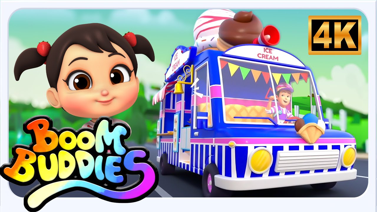 Kerekek a Fagylaltos Kocsin 🍦🚚 | Mondókák Gyerekeknek - Boom Buddies