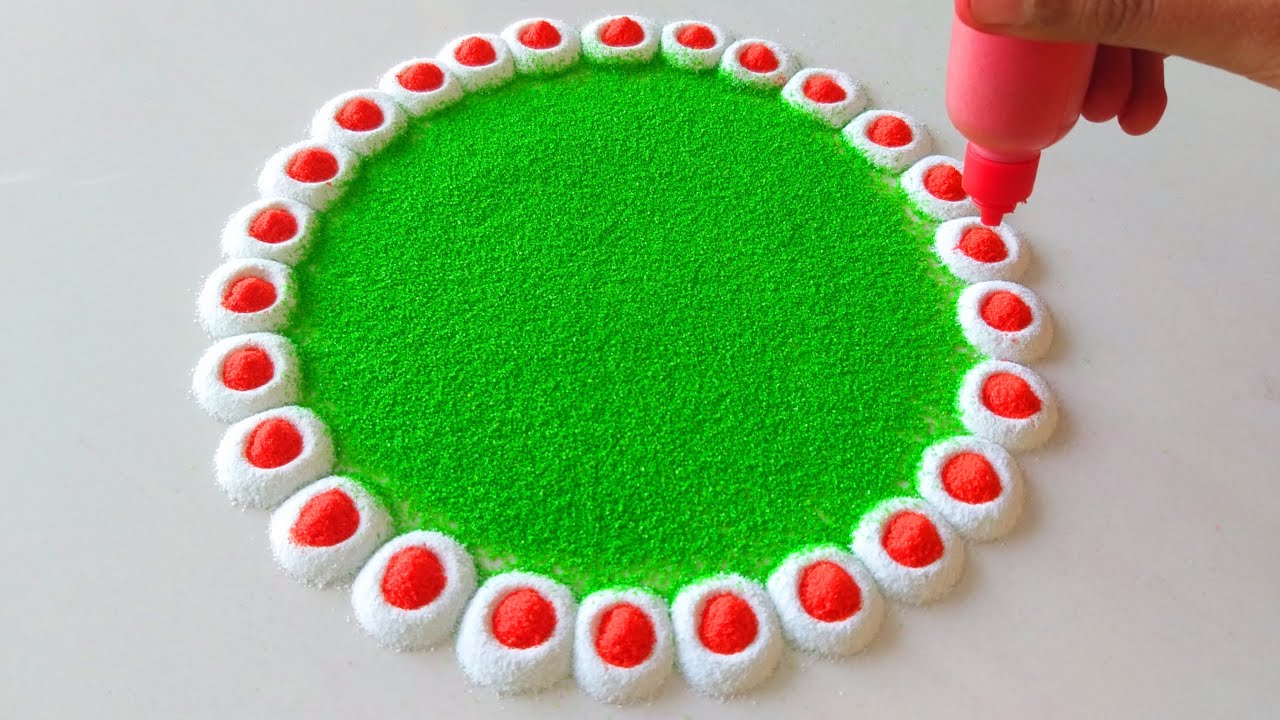 फेविकोल बोतल से बनाये दिवाली की नई रंगोली | Diwali Special New Trick Rangoli | Laxmi Charan Rangoli