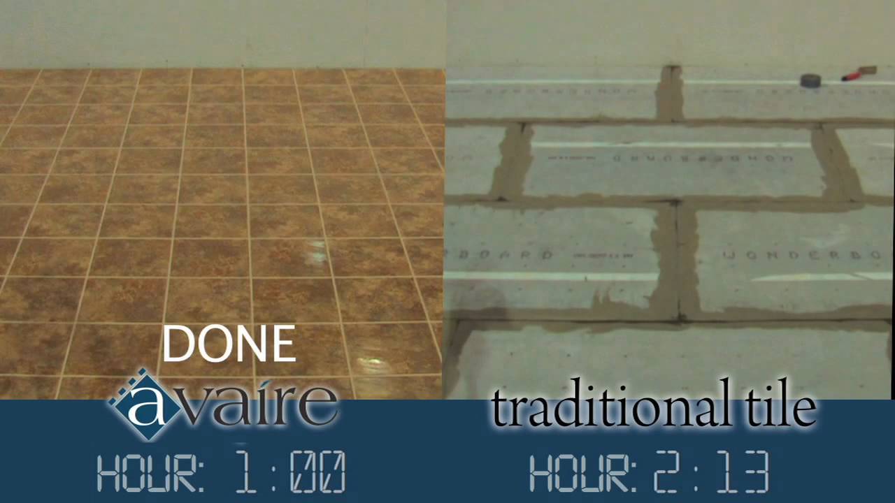 Avaire vs Traditional Tile - Installation TImelapse
