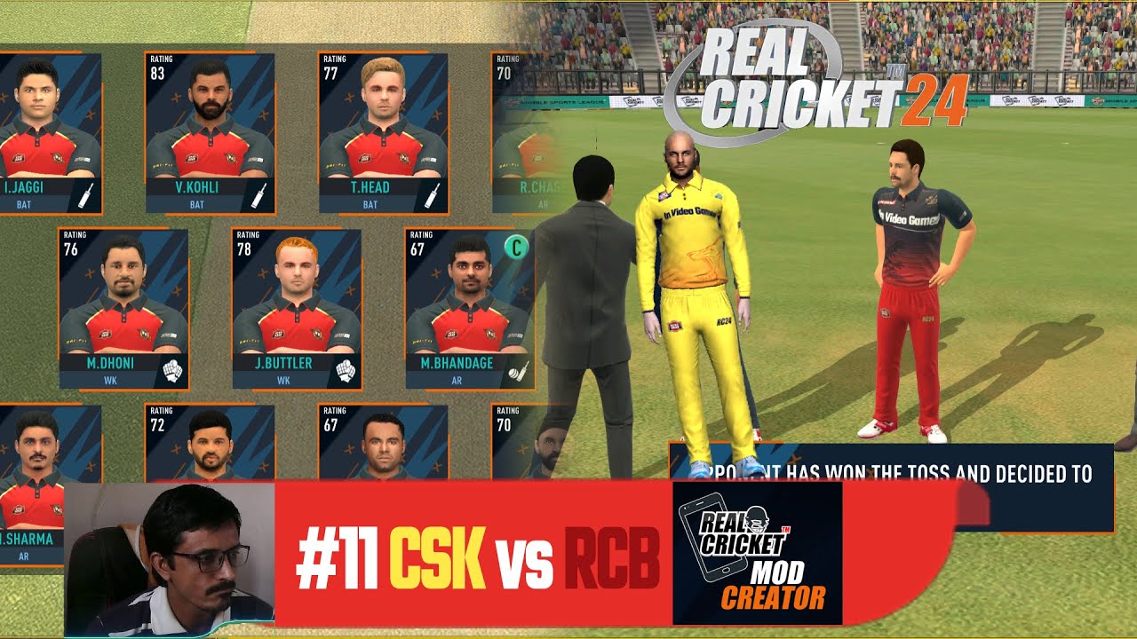 Mod Creator- CSK vs RCB: Chennai Super Kings vs Royal Challengers Bangalore Real Cricket 24 Ipl 2024