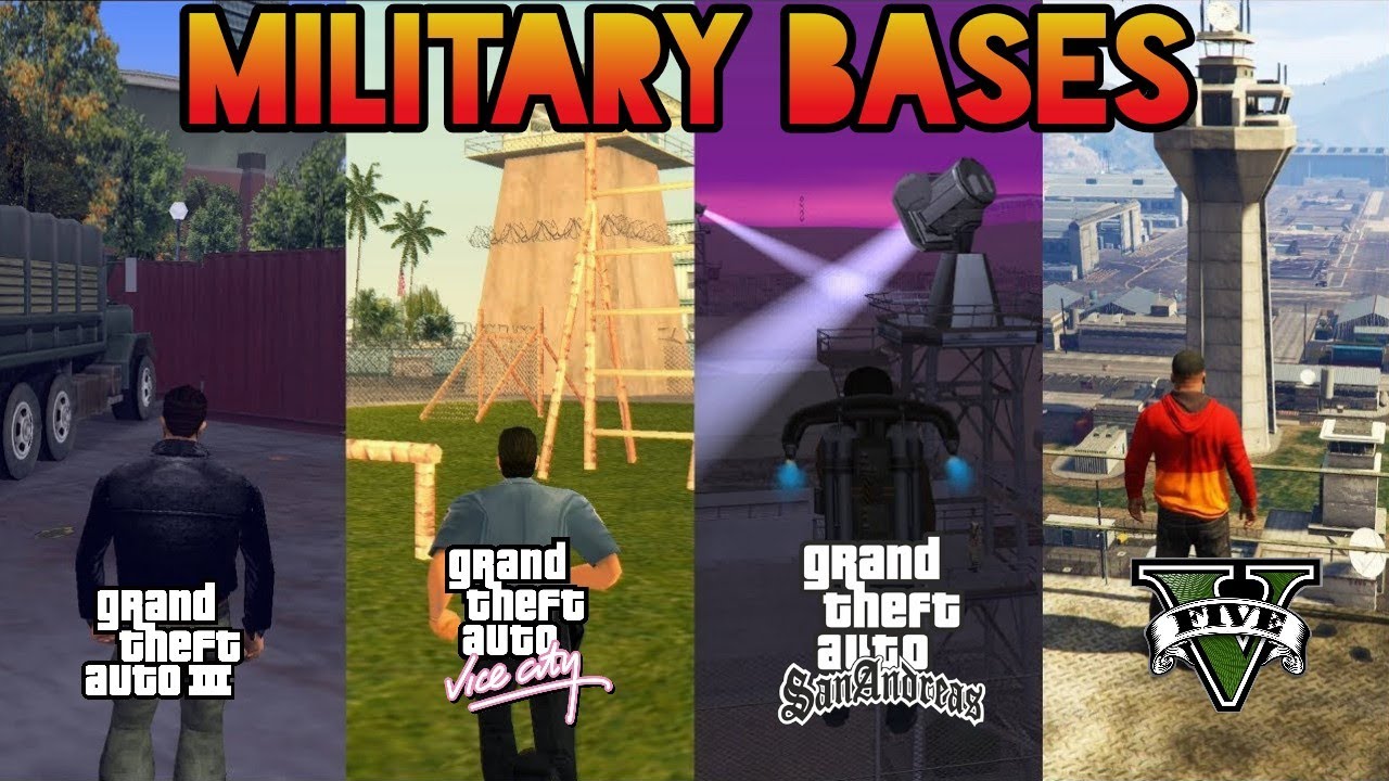 Evolution of Military Bases in GTA Games (GTA 3, GTA Vice City, GTA San Andreas, GTA 5)