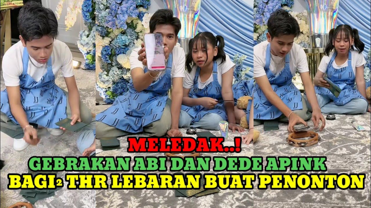 MELEDAK💥GEBRAKAN ABI DAN DEDE APINK BAGI² THR BUAT PENONTON