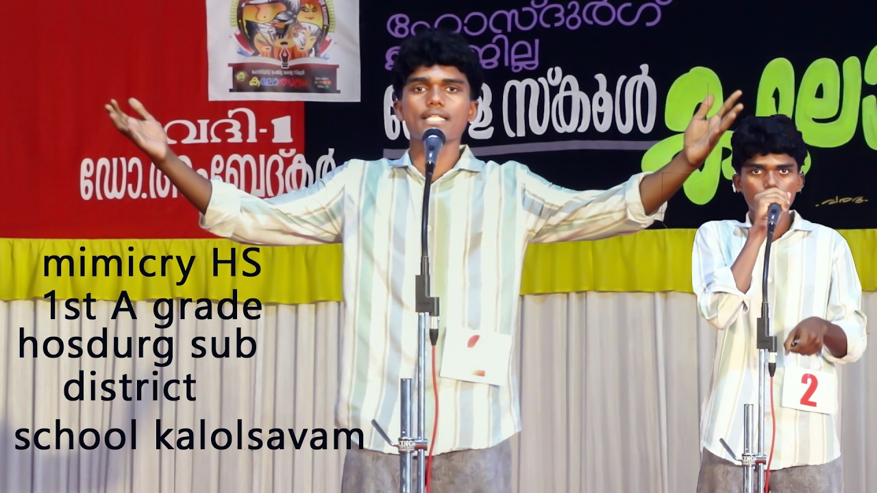 mimicry HS 1st A grade hosdurg sub district school kalolsavam