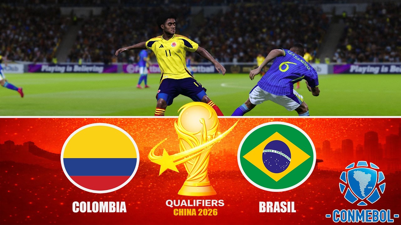 Colombia vs Brasil | Eliminatorias CONMEBOL | World Cup China 2026 | R. Final | FECHA 8 | GRUPO A