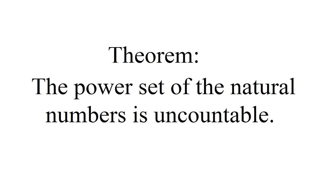 The power set of IN is uncountable