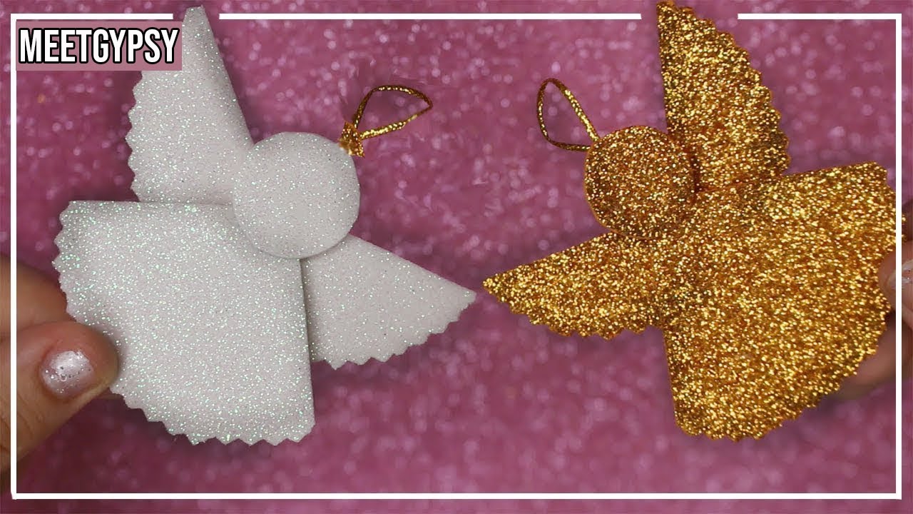 ✅FACIL✅ ANGEL de Goma Eva F&aacute;cil | Angel navide&ntilde;o de Foami | Angelitos de FOAMI FACILES Y RAPIDOS