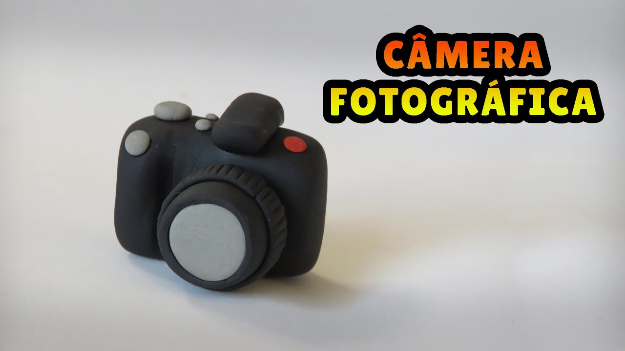 🔴 FAÇA CÂMERA FOTOGRÁFICA - Tutorial Fácil Biscuit, clay, plastilina , Pasta Americana DIY