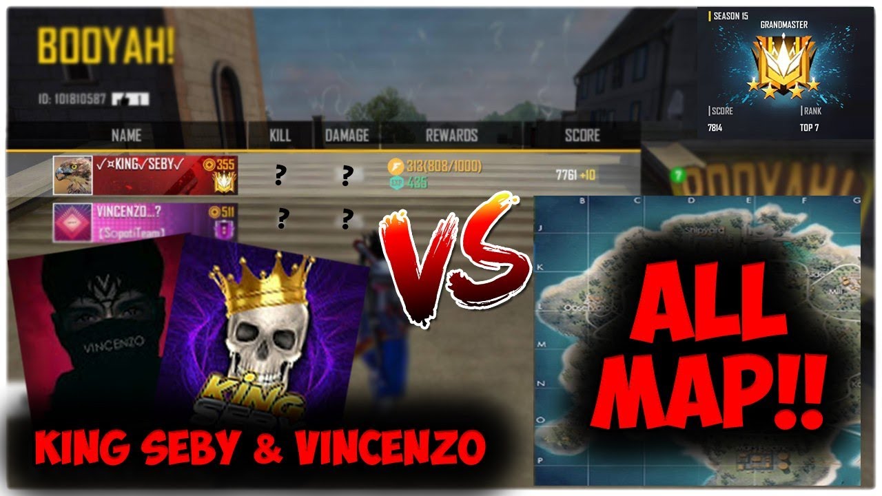 KING SEBY + VINCENZO VS ALL MAP !!! DUO VS SQUAD IN GRANDMASTER TOP 7 REGIONAL