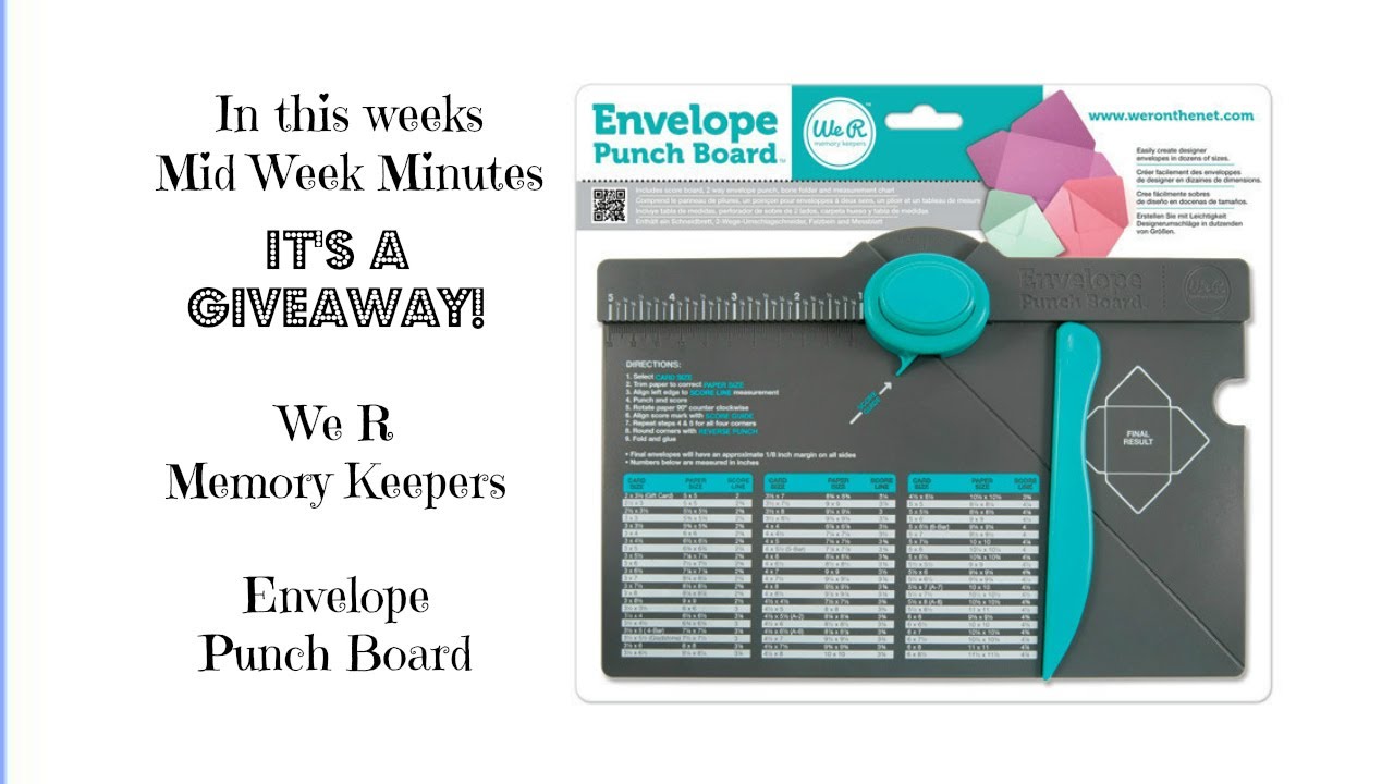 How to use the We R Memory Keepers Envelope Punch Board