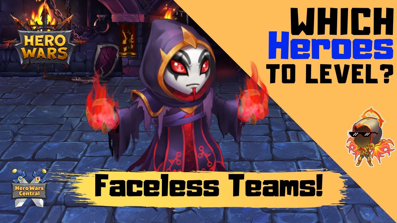 Hero Wars Mobile | Which Heroes to Level? Faceless Teams!