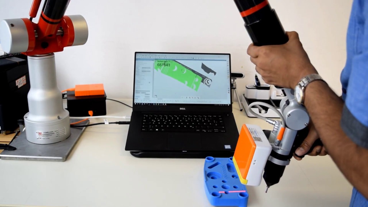 Precitrack3D Portable CMM Arm Demonstration With Scanner