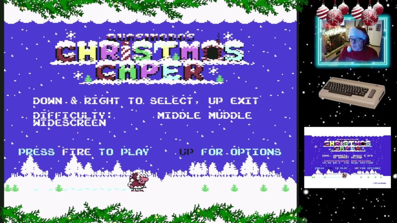NATALE 2025: Il gioco di oggi 22 dicembre è QUASIMODO'S  CHRISTMAS CAPER - COMMODORE 64
