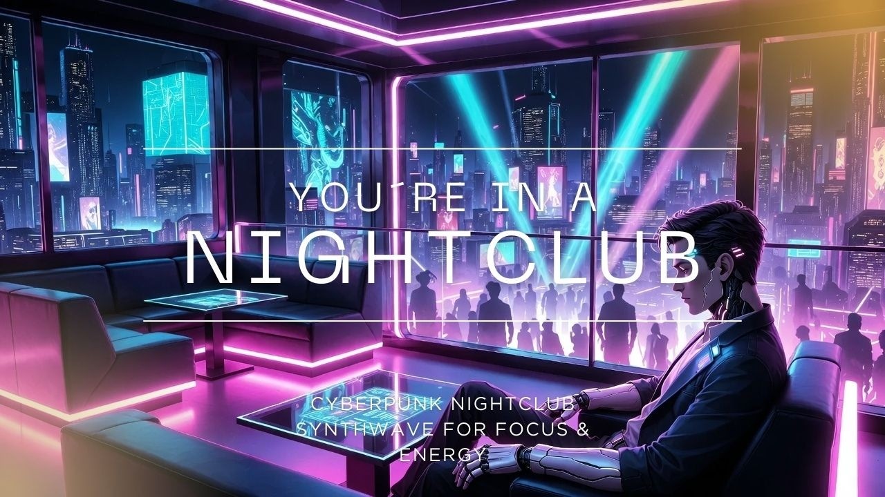 Futuristic VIP Lounge | Cyberpunk Nightclub Synthwave for Focus & Energy