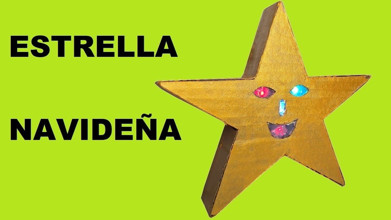 Como Hacer una Estrella Navideña de Carton y con Luces