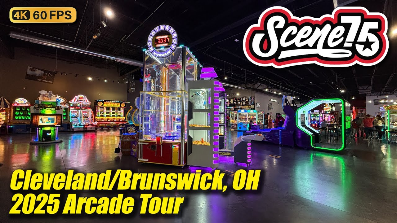 OUR FIRST EVER VISIT TO SCENE75! Complete Brunswick OH arcade tour, April 2025 full 4K walkthrough