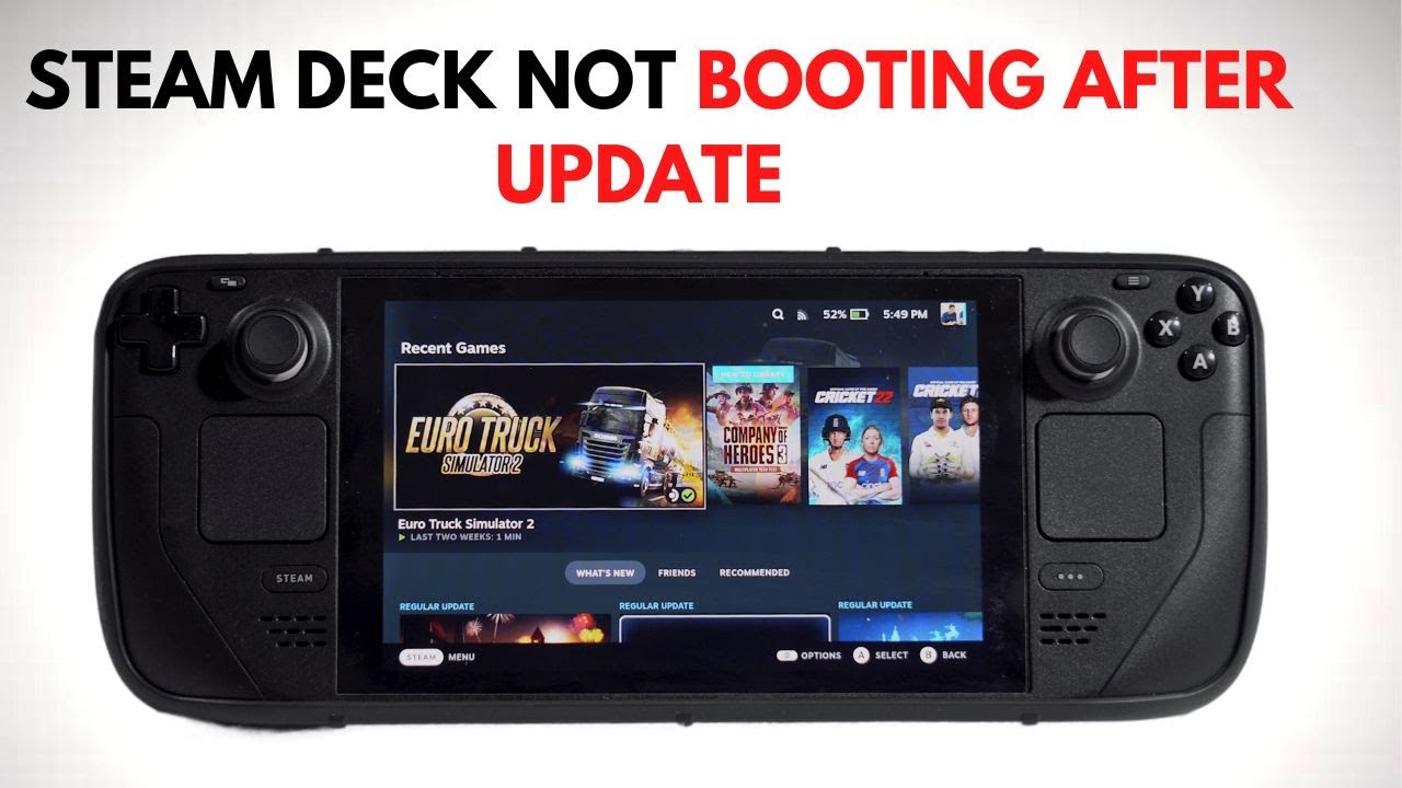 How to Fix Steam Deck Not Booting After Update