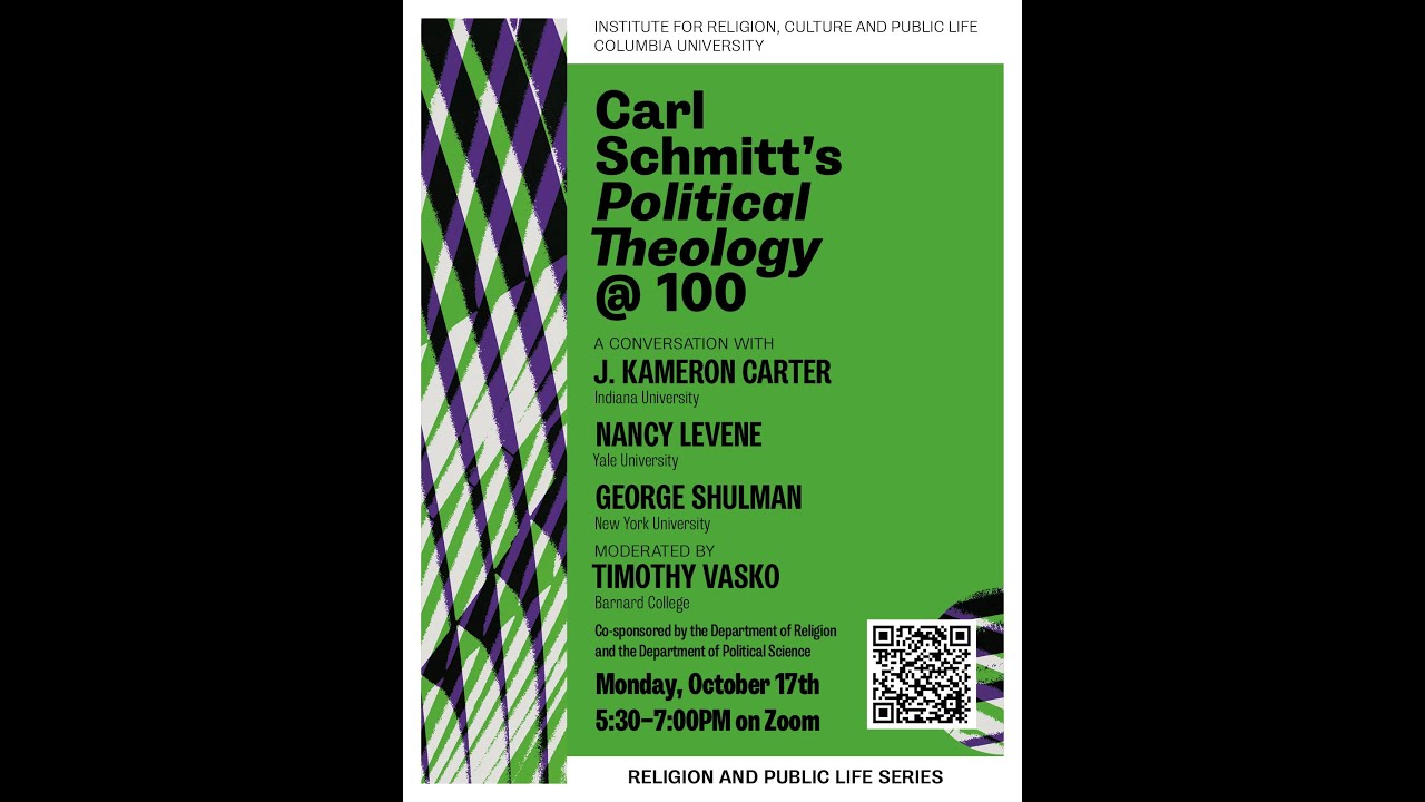 Carl Schmitt's Political Theology @ 100