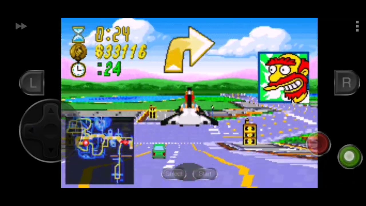 Getting top score 99,999 in Simpsons Road rage.