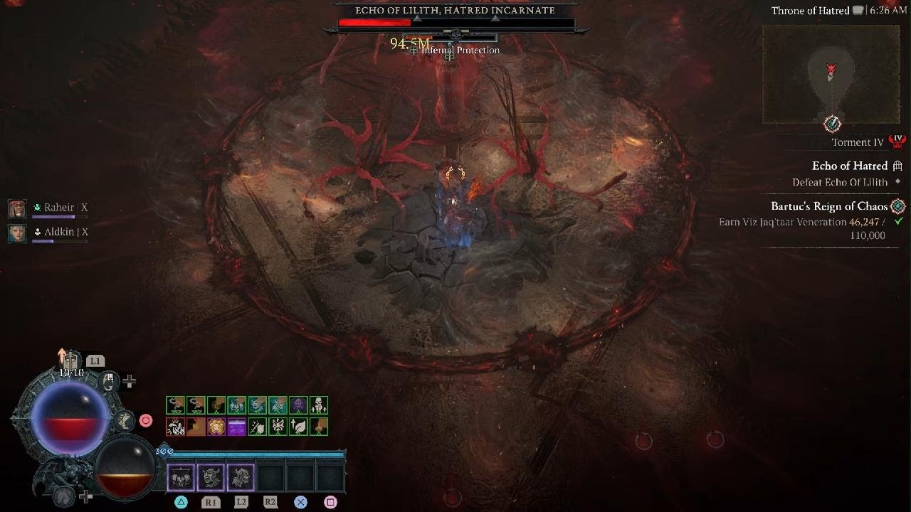 Diablo 4 | Season 10 | Immortal Barb Vs. Echo of Lilith | Bossfight