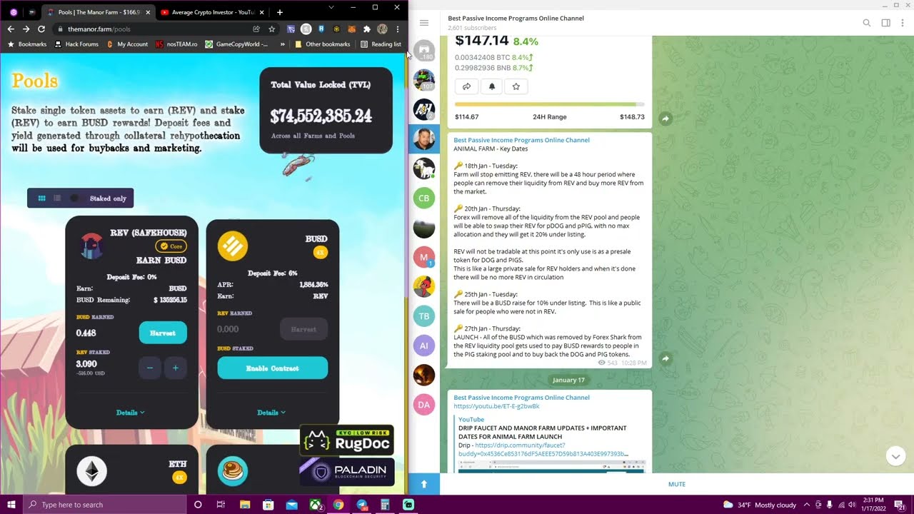 The Manor Farm Layer2 Launching Jan 27! Rev Token Keeps Climbing 10x Easily! Passive Income Crypto!!