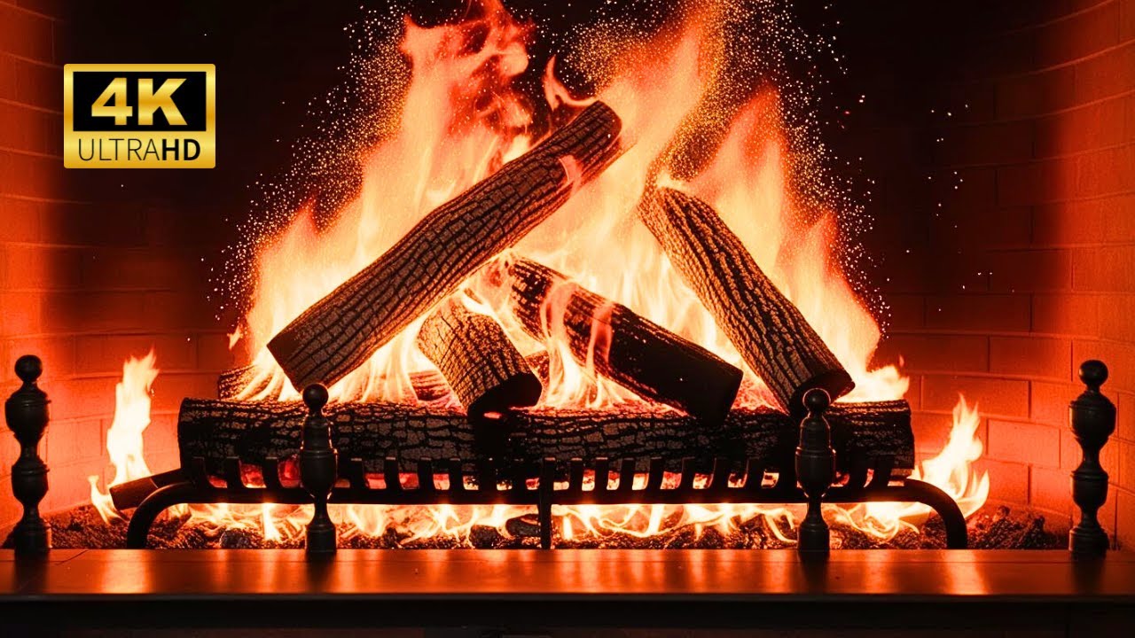 A Nice Burning FirePlace For Relaxing and Sleeping Cozy Fireplace Sounds To Relax 2026 #relaxing