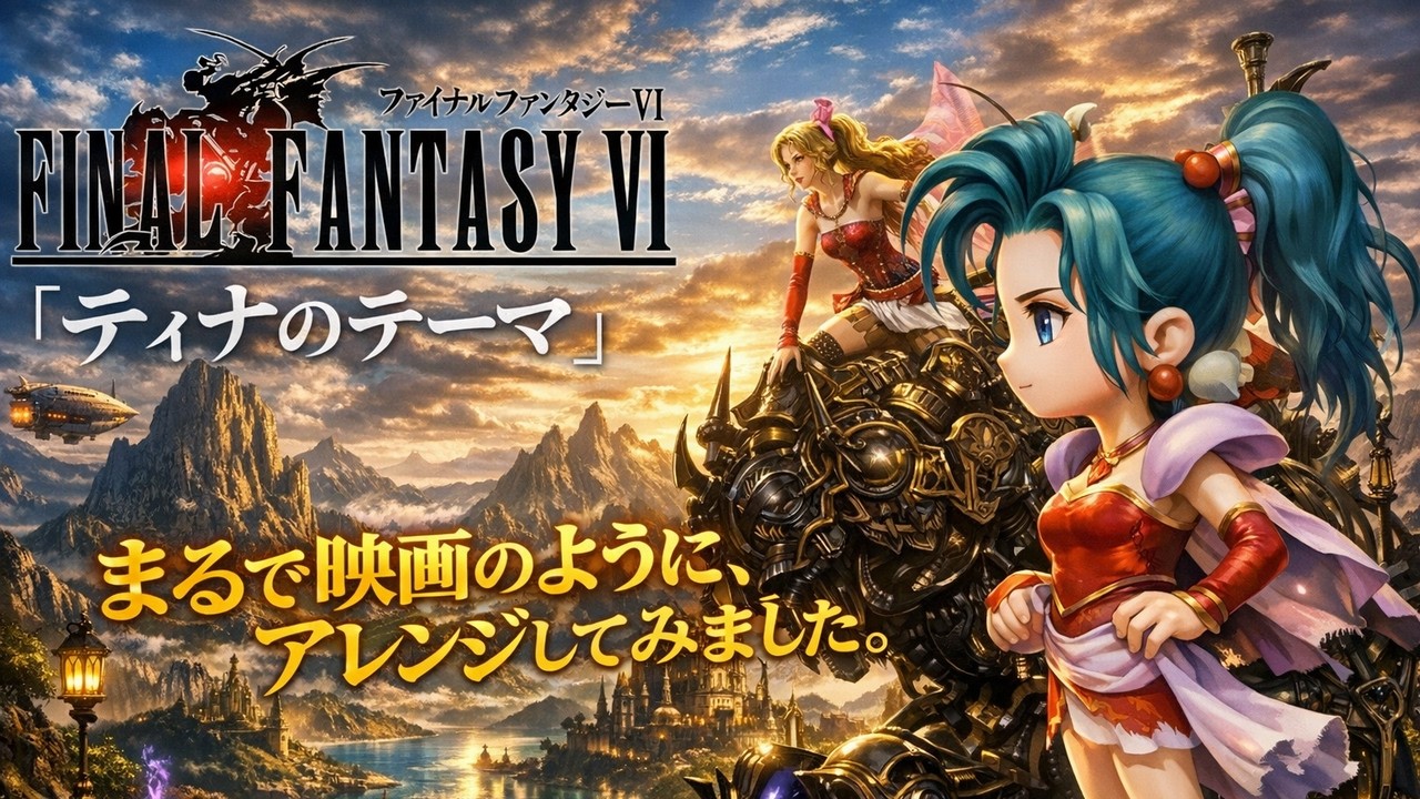 FF6「ティナのテーマ」まるで映画のように、アレンジしてみました（作業用兼11分）