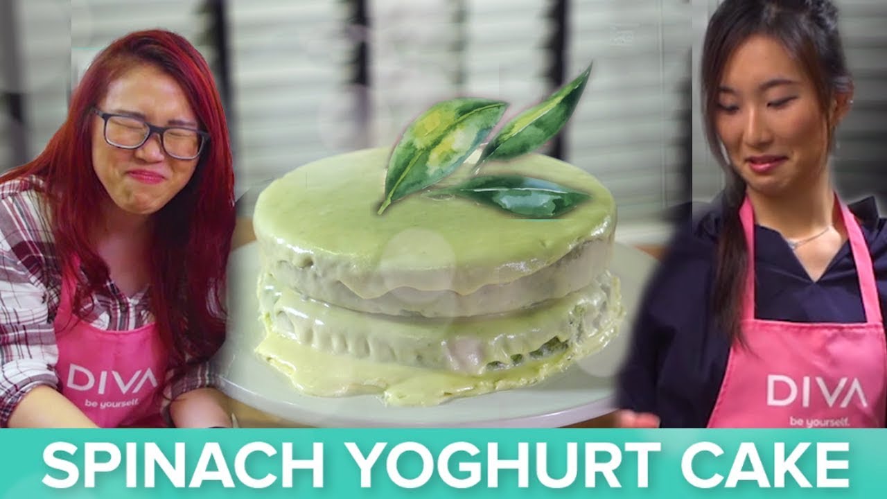 Spinach Yogurt Cake Recipe and Tutorial | DIVA Originals